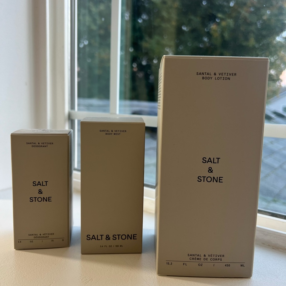 Salt & Stone Santal & Vetiver Body Care Set